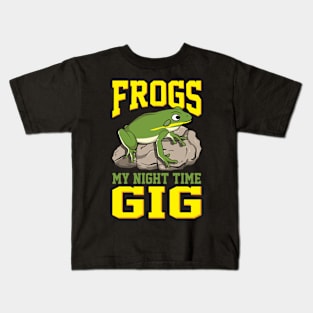 Frogs My Night Time Gig Kids T-Shirt